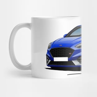 Ford Focus (Mk4) ST Blue Car Caricature Mug